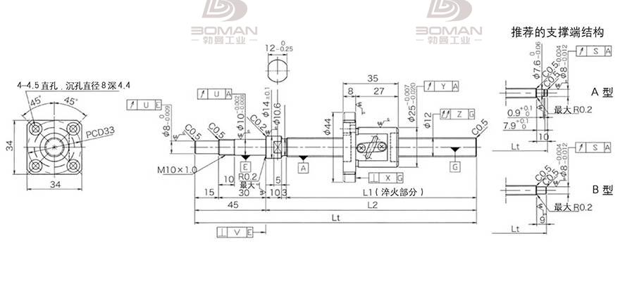 KURODA GP1202DS-AAPR-0400B-C3S 黑田精工的滚珠丝杠怎么拆