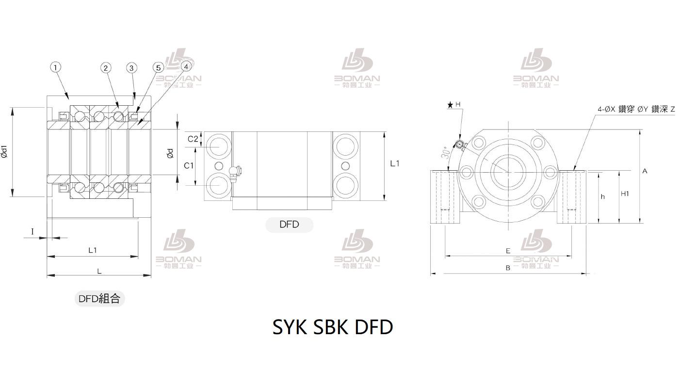 SYK MBA/12-BF syk丝杆固定端和支撑端