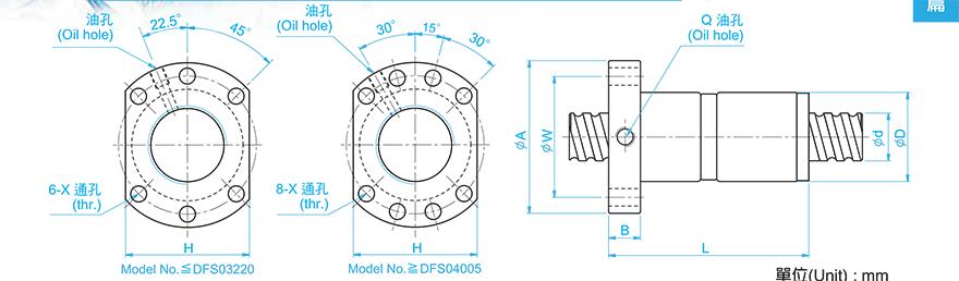 TBI DFS02006-4.8 tbi滚珠丝杆螺母代码