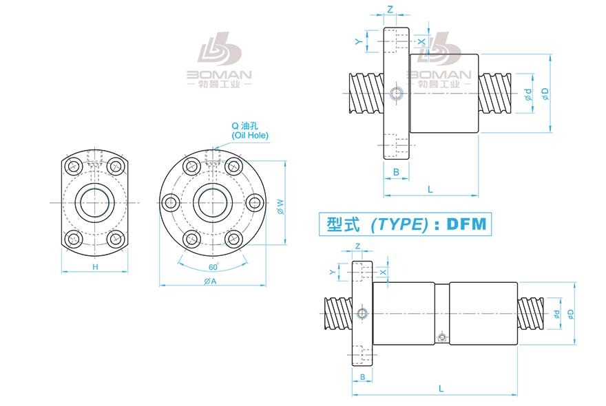 TBI DFM03205-4 tbi丝杆螺母型号含义