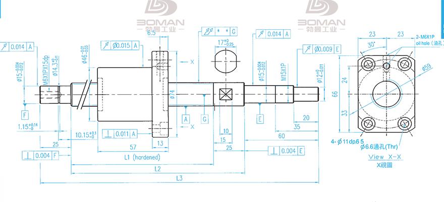 TBI XSVR02010B1DGC5-1099-P1 tbi滚珠丝杠型号说明