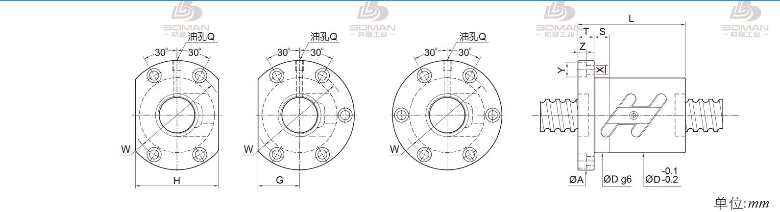 PMI FSWC2805-5 PMI转造级滚珠丝杠型号说明